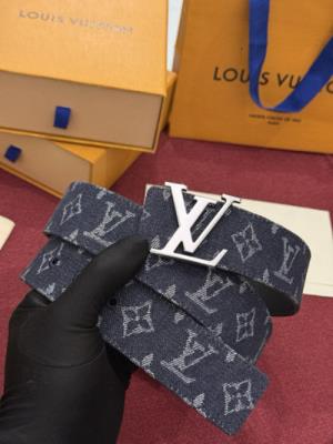 wholesale quality louis vuitton initiales monogram denim belt model no. 853
